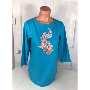 Bob Mackie Goldfish Top Womens XS New
